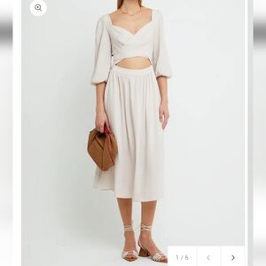 OPT Fara Midi Cut Out Dress Boho Chic